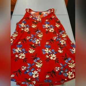 Vibrant Floral Sleeveless Top (5c26)